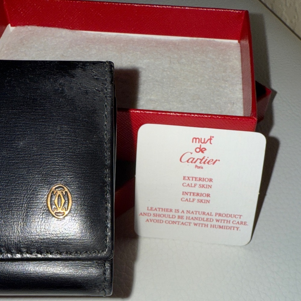 NWT Cartier Black Leather Key & Card Holder - Picture 3 of 9